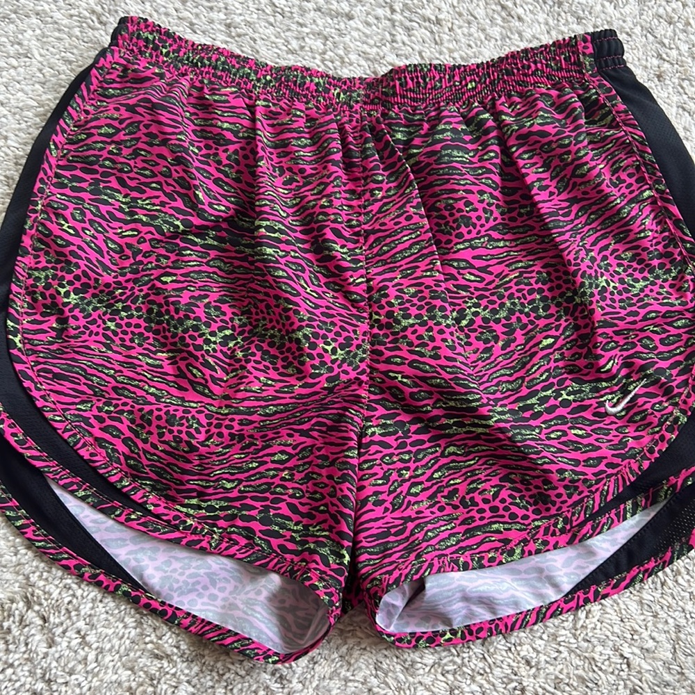 Nike Dri-Fit Pink Animal Print Athletic Shorts M